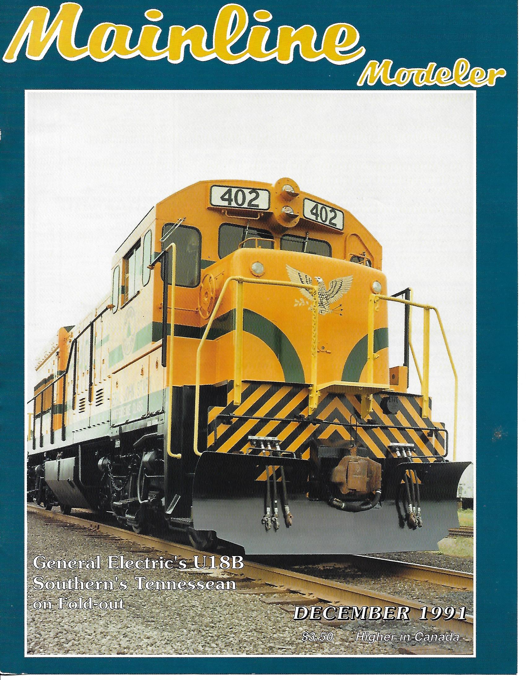 MEC-U18B-402 - Mainline Modeler Cover Dec 1991